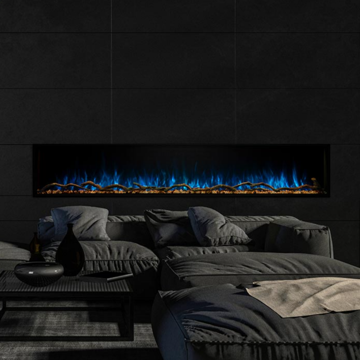 Modern Flames 80-Inch Landscape Pro Slim Built In Electric Fireplace