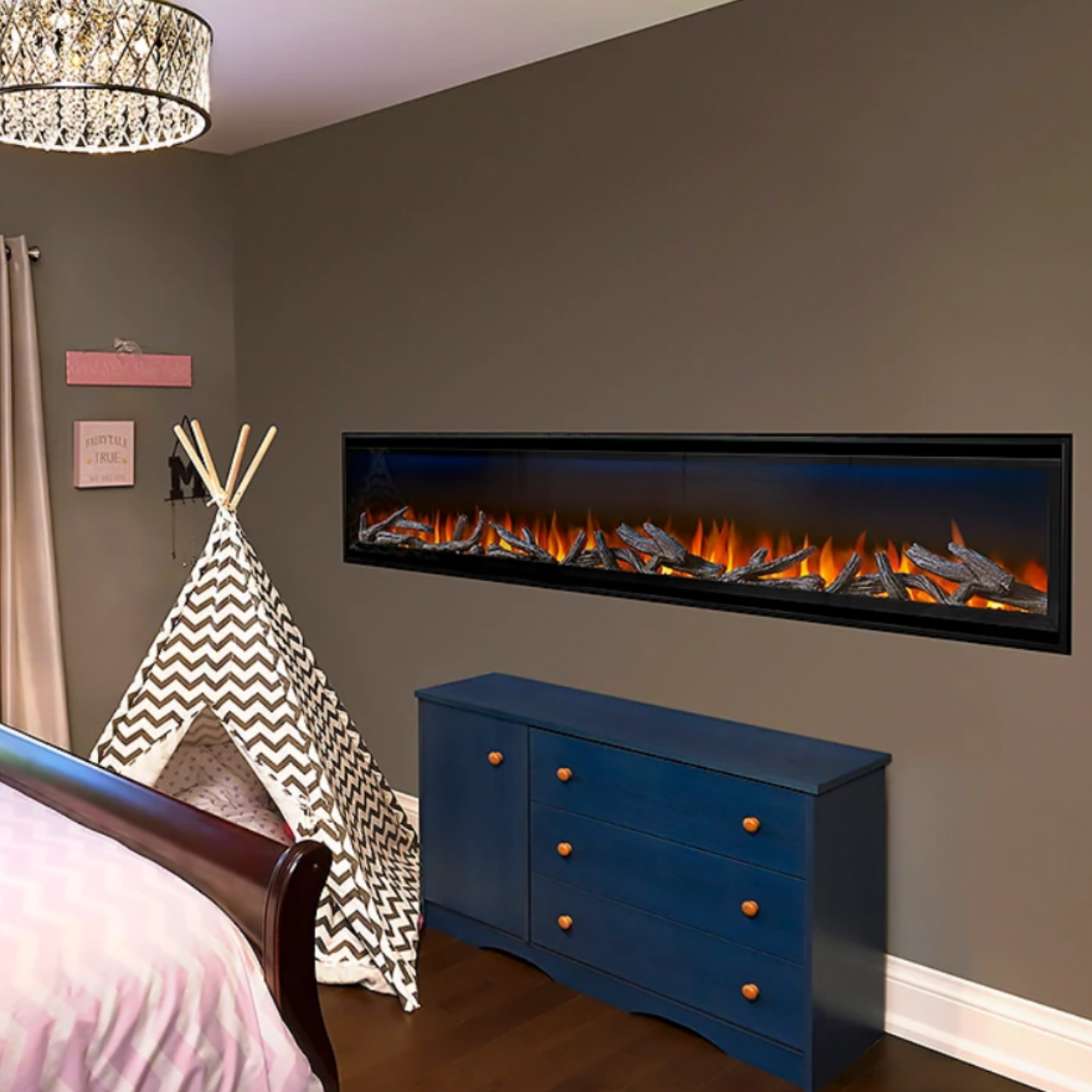 Napoleon 74-Inch Alluravision Deep Wall Mount Electric Fireplace