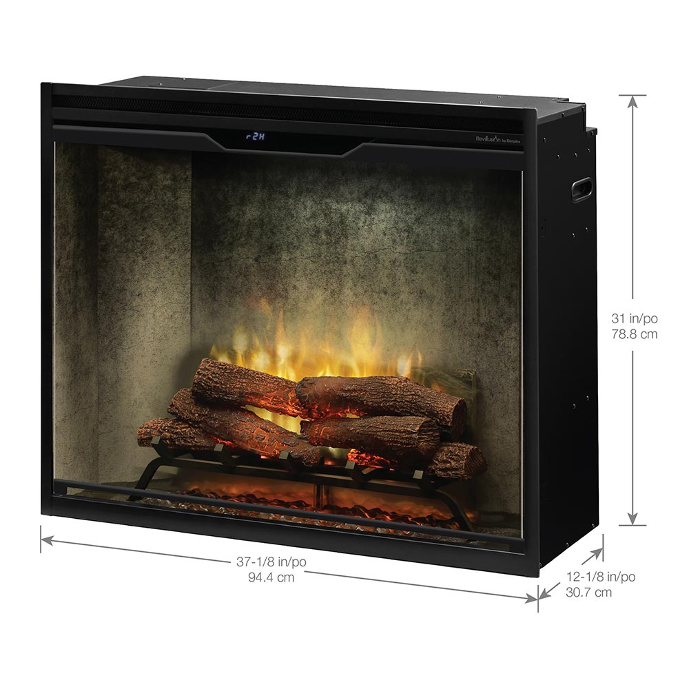 Dimplex 36" Revillusion Portrait Electric Firebox Weathered Concrete