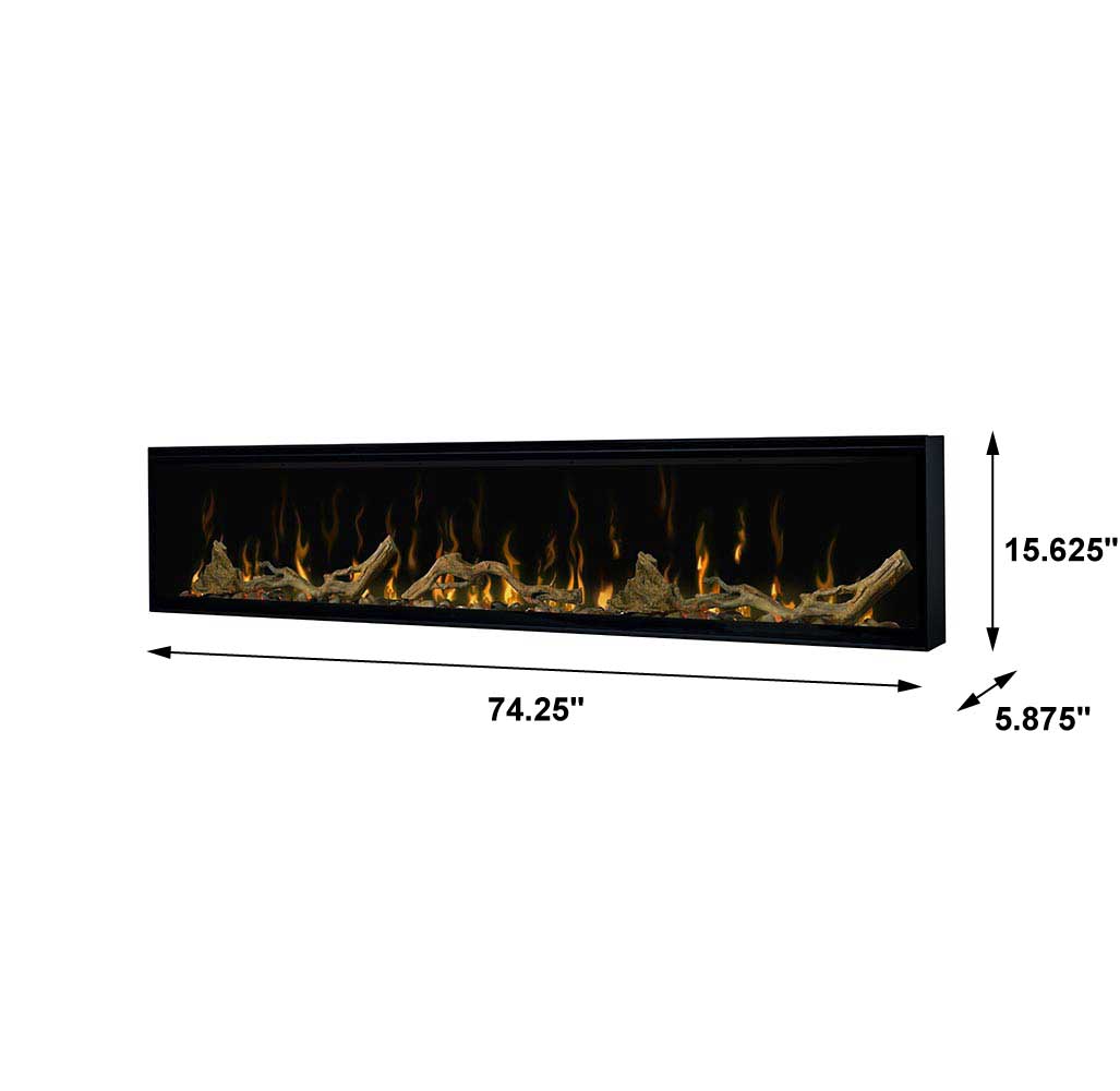 Dimplex Ignite Evolve 74-in Linear Electric Fireplace & Trim Kit