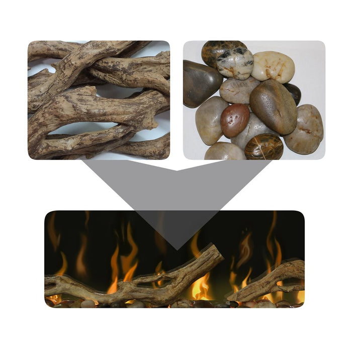 Dimplex IgniteXL 74-In Electric Fireplace w/ Driftwood Log Kit