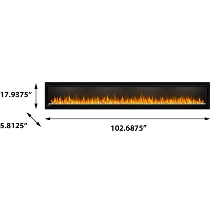 Napoleon 100-Inch Alluravision Deep Wall Mount Electric Fireplace