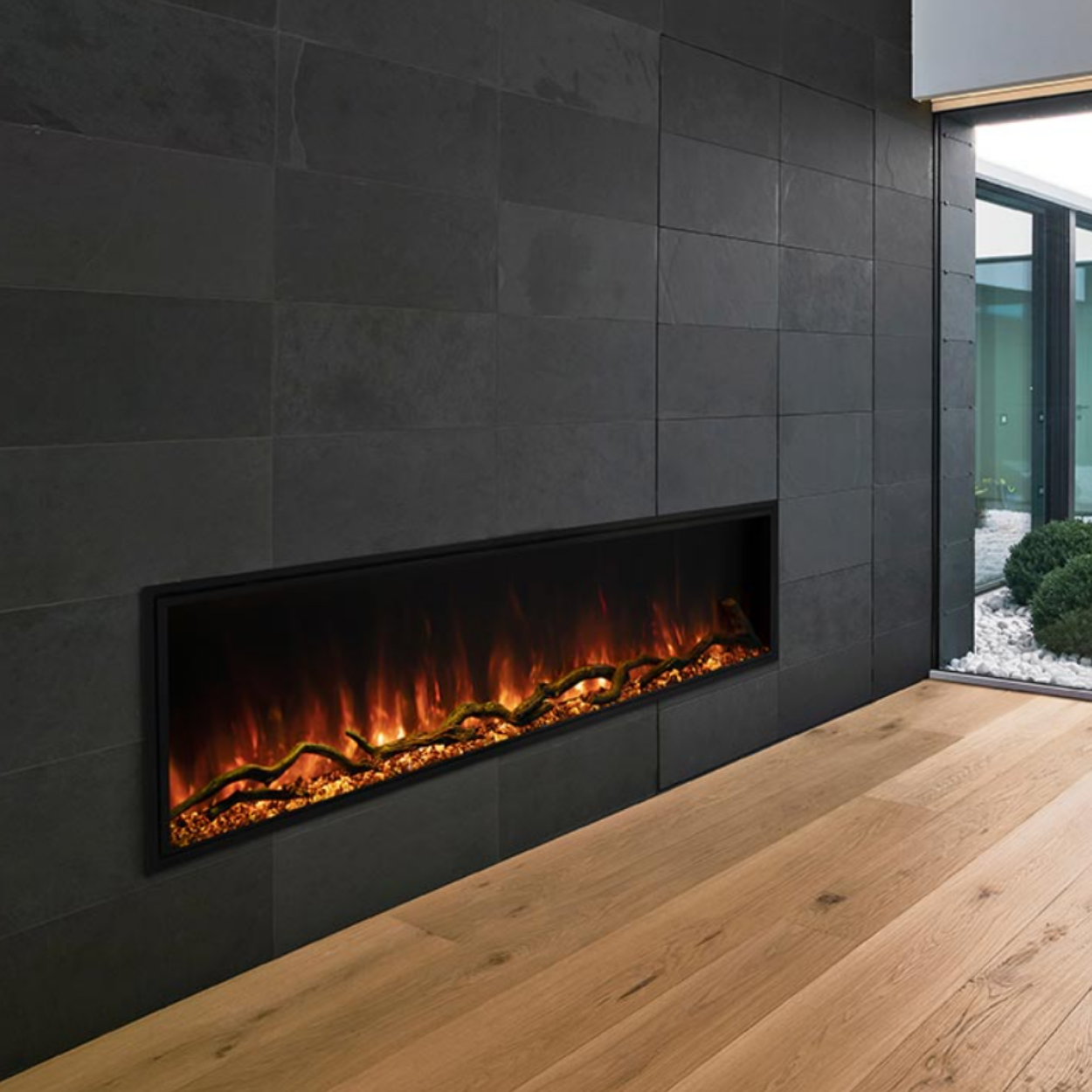 Modern Flames 56-Inch Landscape Pro Slim Built In Electric Fireplace