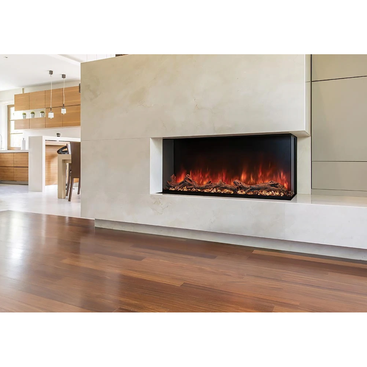 Modern Flames 96-Inch Landscape Pro Multi-Sided Built-In Electric Fireplace