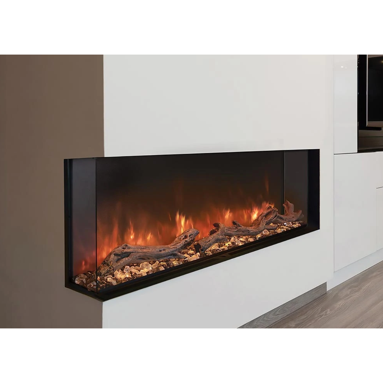 Modern Flames 96-Inch Landscape Pro Multi-Sided Built-In Electric Fireplace