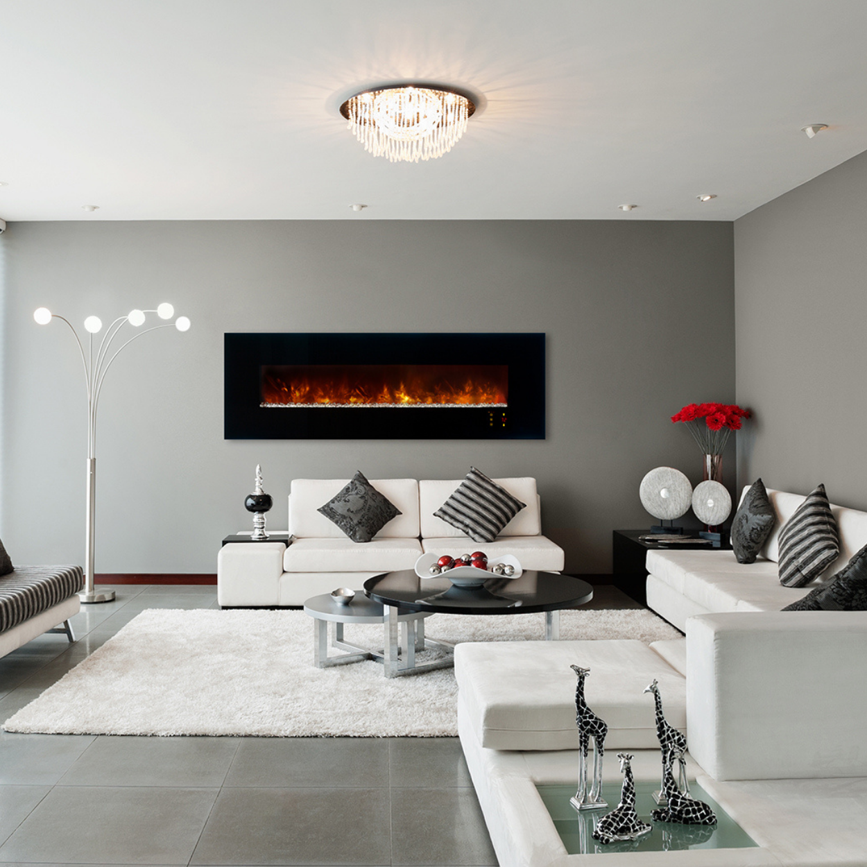 Modern Flames Ambiance 80-Inch Wall Mount Electric Fireplace