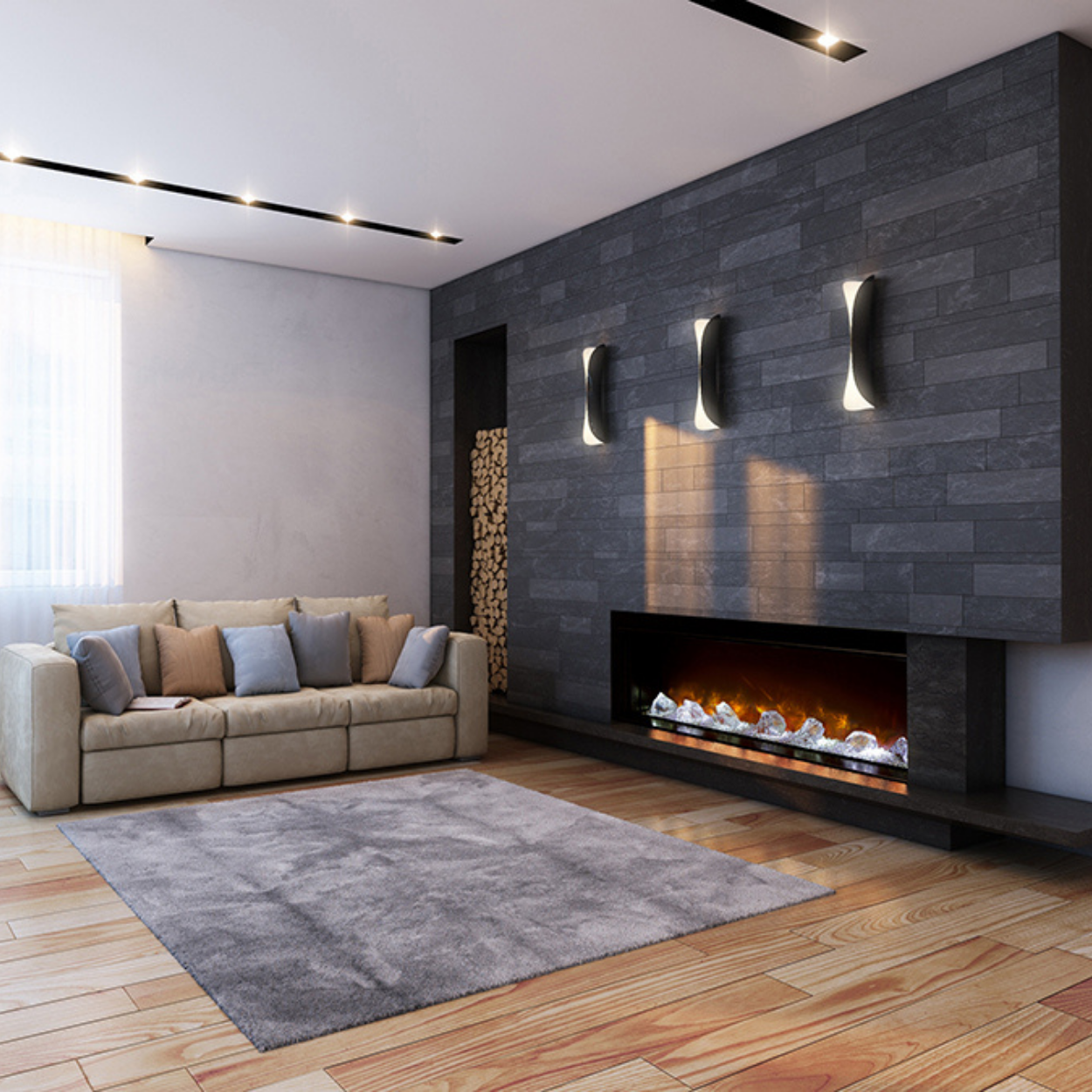Modern Flames Landscape Fullview 2 60-Inch Wall Mount Electric Fireplace