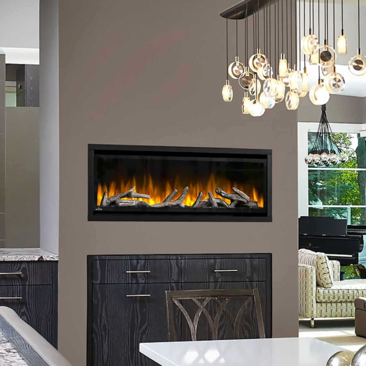 Napoleon 42-Inch Alluravision Deep Wall Mount Electric Fireplace