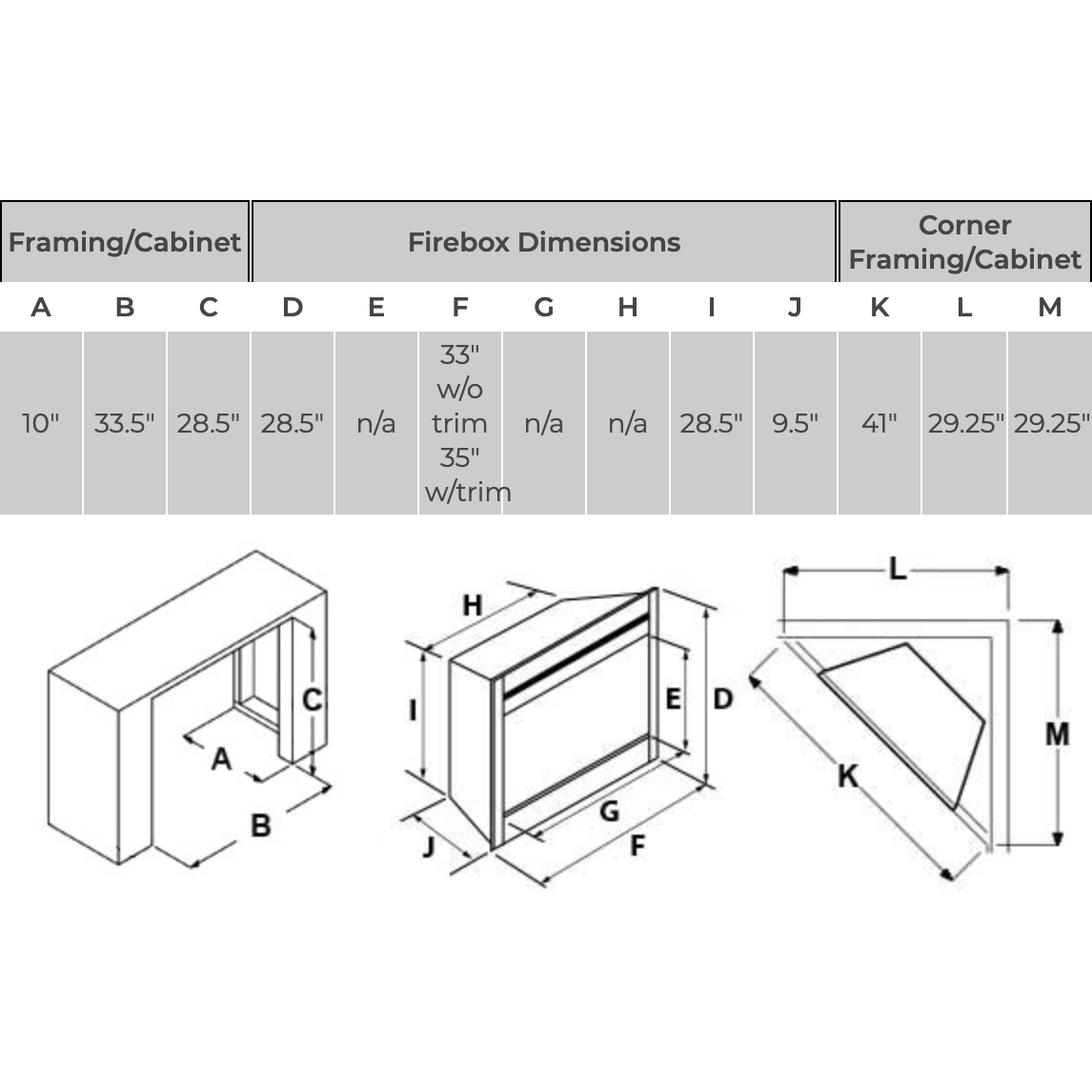 Dimplex Dimplex 33 Inch LED In-Wall Electric Fireplace-BFSL33